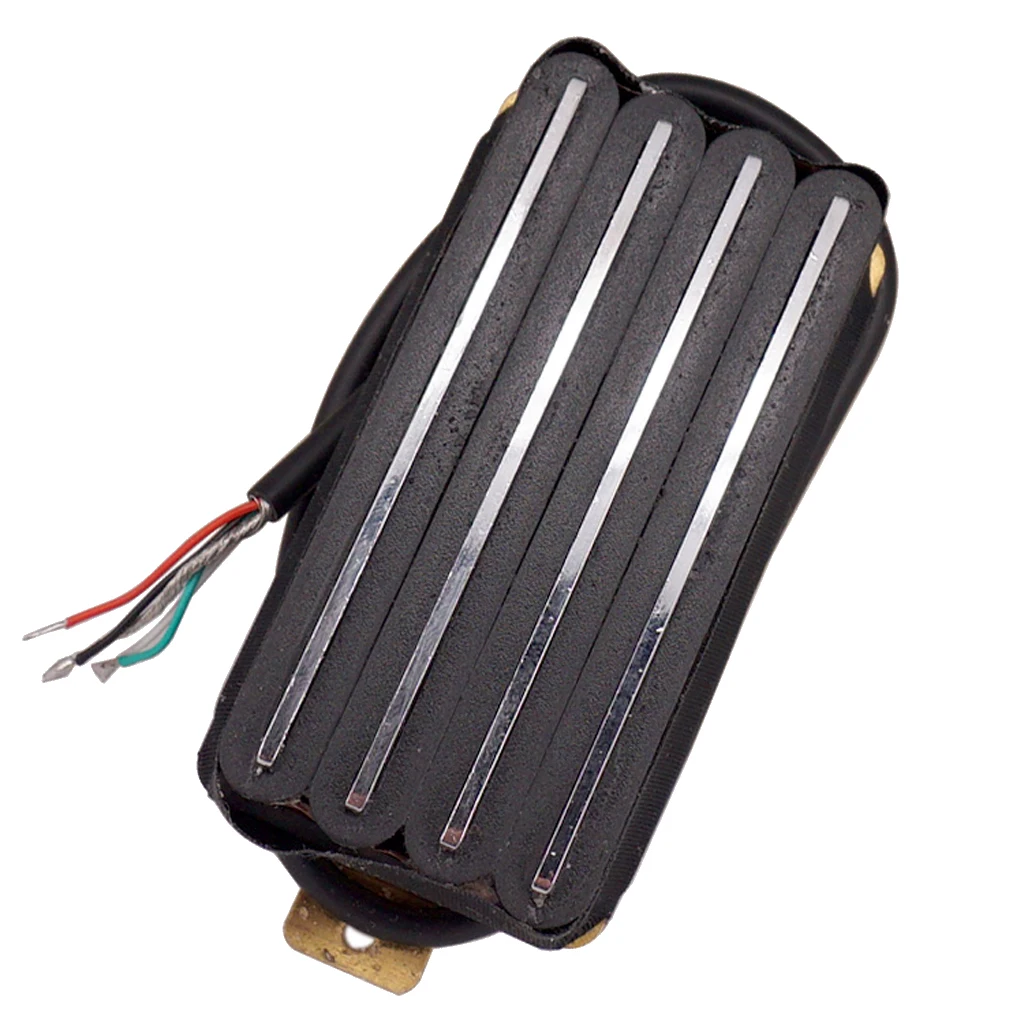 Pickup Double Coil Parts Replacement (Black) for Electric Guitar 4 Hot Rail Humbucker