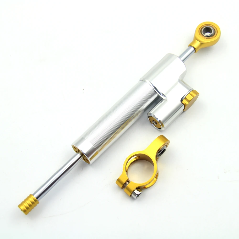 Silver with Gold CNC мотоцикл стабилизатор рулевой демпфер Монтажный Кронштейн Поддержка Комплект для Yamaha YZF R3 R25 MT03 MT25 - Цвет: Silver with Gold
