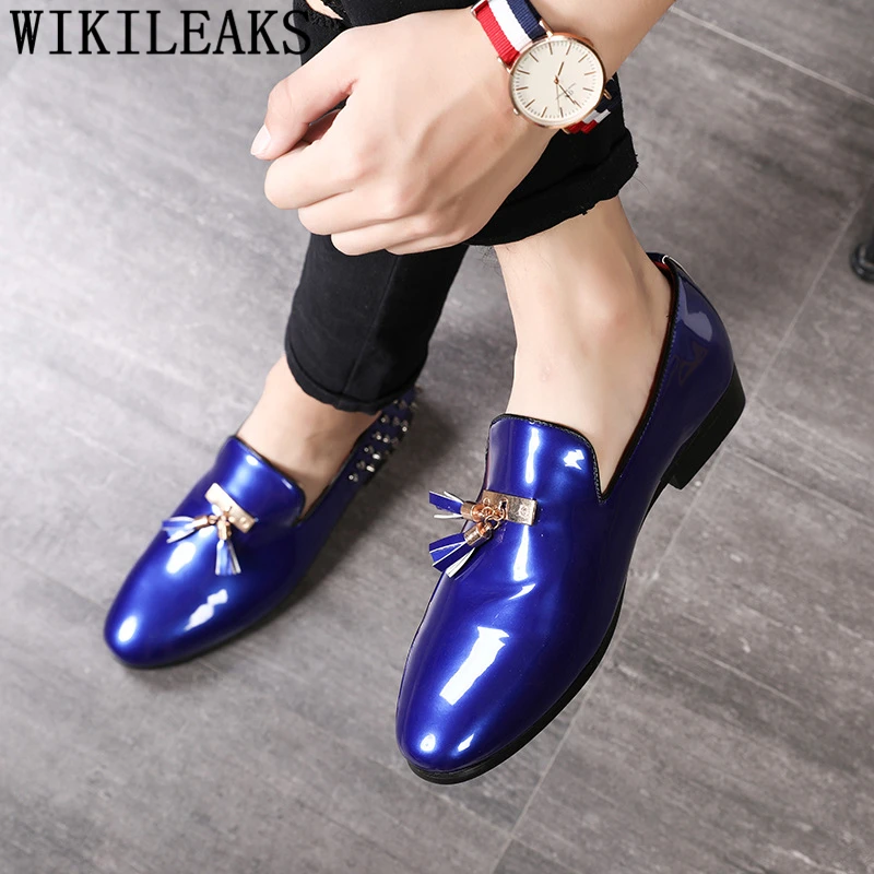 Special Offers Male Shoes Loafers Tassel Luxury Wedding-Party Patent Leather Men Casual Brand Autumn 16WaY7Go