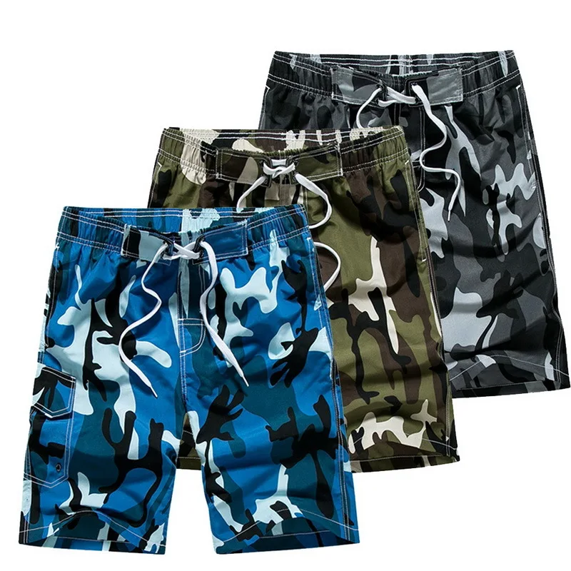 

Summer Men Camouflage Military Style Beach Shorts Male Fashion Casual Quick Dry Loose Short Pants