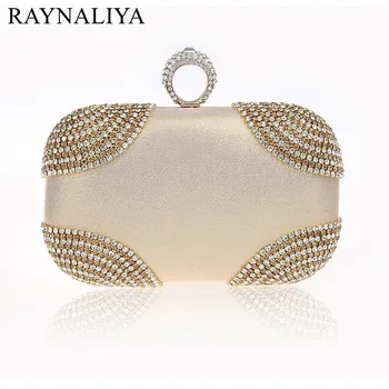 

Knuckle Clutch Women Gold Diamond Evening Bag Crystal Purse Party Wedding Clutches Nigh Club Handbag Ladies Totes SFX-A0038