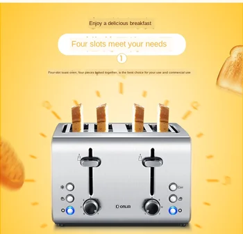 

Donlim Toaster Household Breakfast Toaster 4 PCs Fully Automatic Toaster Breakfast machine Kitchen appliances Dropshipping