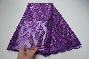 

beautiful french lace fabric newcoming good quality sequins net tulle lace fabic 5yards french lace PSDE065