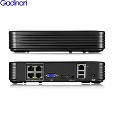 Gadinan 4CH 48V PoE rejestratorem NVR H.265 5MP aktywny wideo wykrywanie twarzy ONVIF 4 kanały bezpieczeństwa NVR DVR dla, że POE kamera IP XMEye