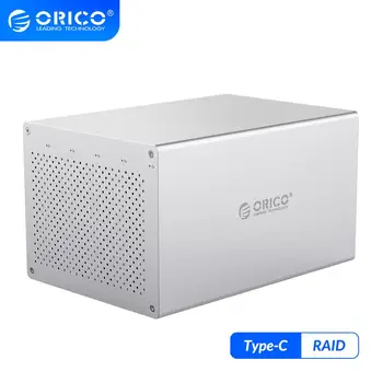 

ORICO WS Series 5 Bay Type C 3.5'' HDD Enclosure With RAID Support 50TB Hard Disk HDD Docking Station 5Gbps USB3.1 Hard Disk Box