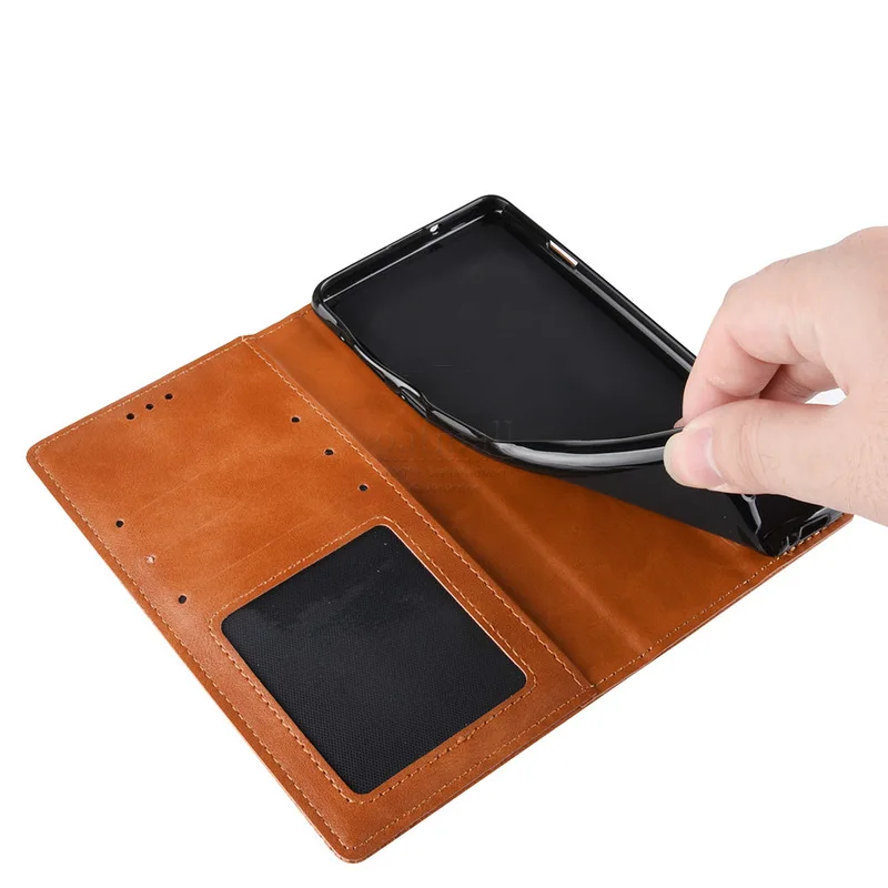 Для Oukitel C17/C17 Pro Чехол-книжка кошелек винтажный тонкий магнитная кожа флип-чехол Подставка для карт мягкий чехол роскошные сумки для телефона