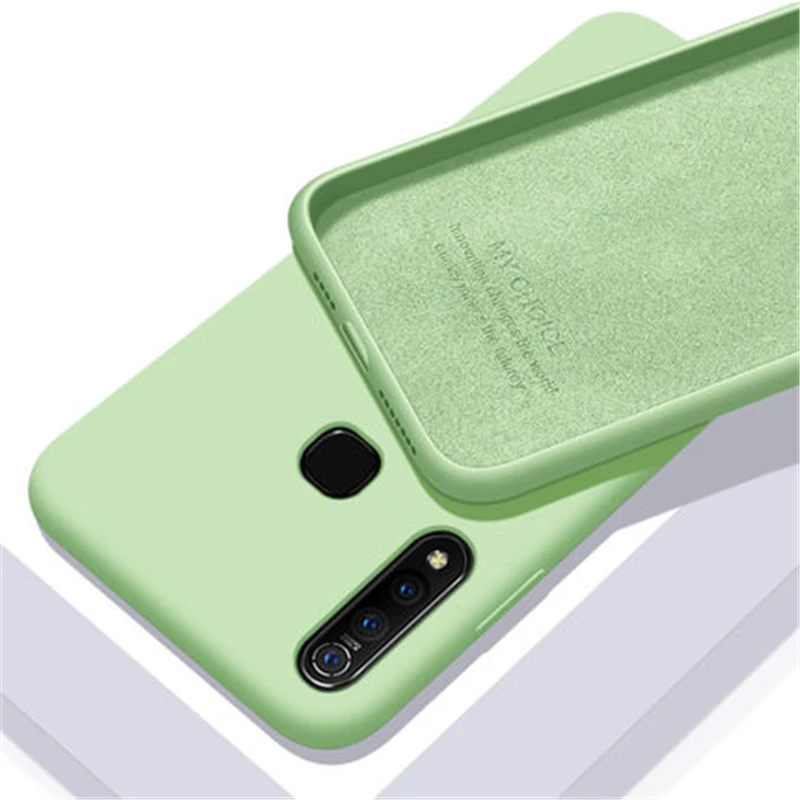 Конфетный, TPU чехол для Vivo Y17 чехол из углеродного волокна, украшенные кисточками Жидкий чехол для телефона для Vivo Y66 Y67 Y71 Y79 Y83 Y93 Y97 Y3 Y15 Y12 крышка - Color: Green