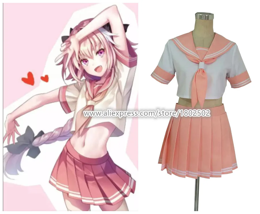 Аниме Fate Grand Order Astolpho Astolfo моряцкий костюм платье Косплей Костюм