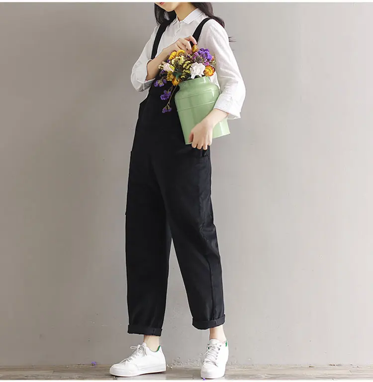 WICCON Corduroy Womens Jumpsuits Casual Vintage Sleeveless Bodysuit Women Loose Full Length Solid Overalls Strapless Paysuits