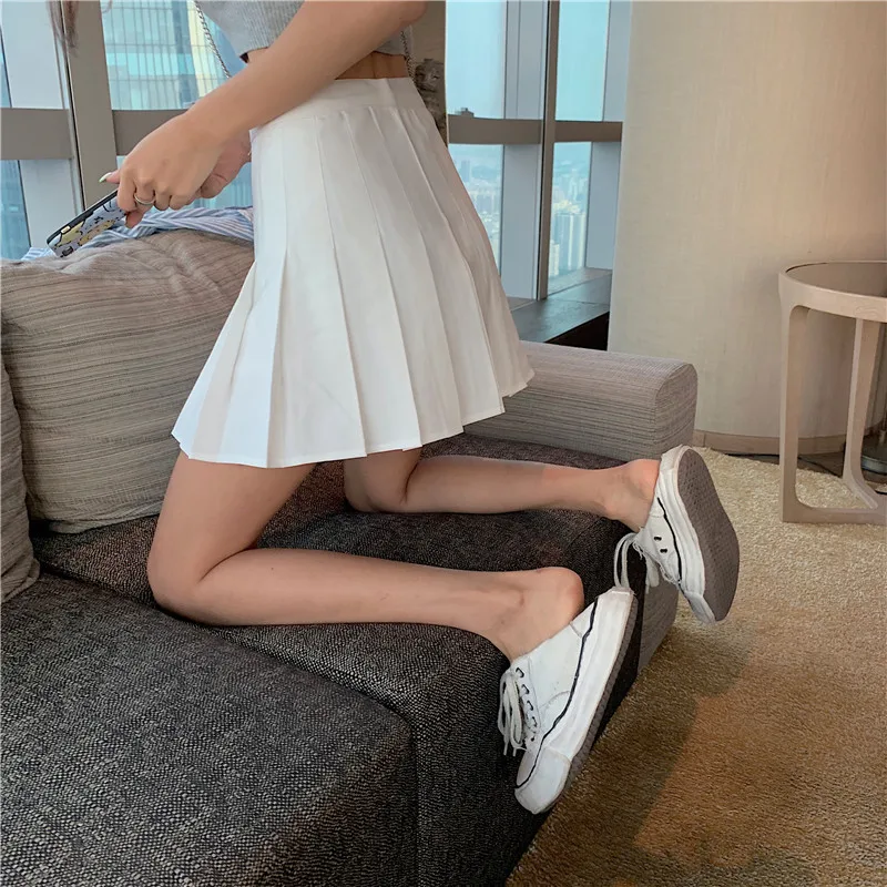 Faldas Mujer Moda юбка женская одежда Летний корейский модный симпатичный однотонный винтажный элегантный плиссированный юбки с высокой талией