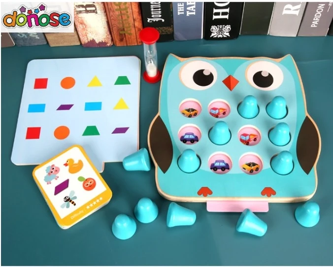 Детские развивающие игрушки сова 3-4-6 лет, детские настольные игры с памятью, Обучающие детективные игрушки, семейные вечерние деревянные игрушки