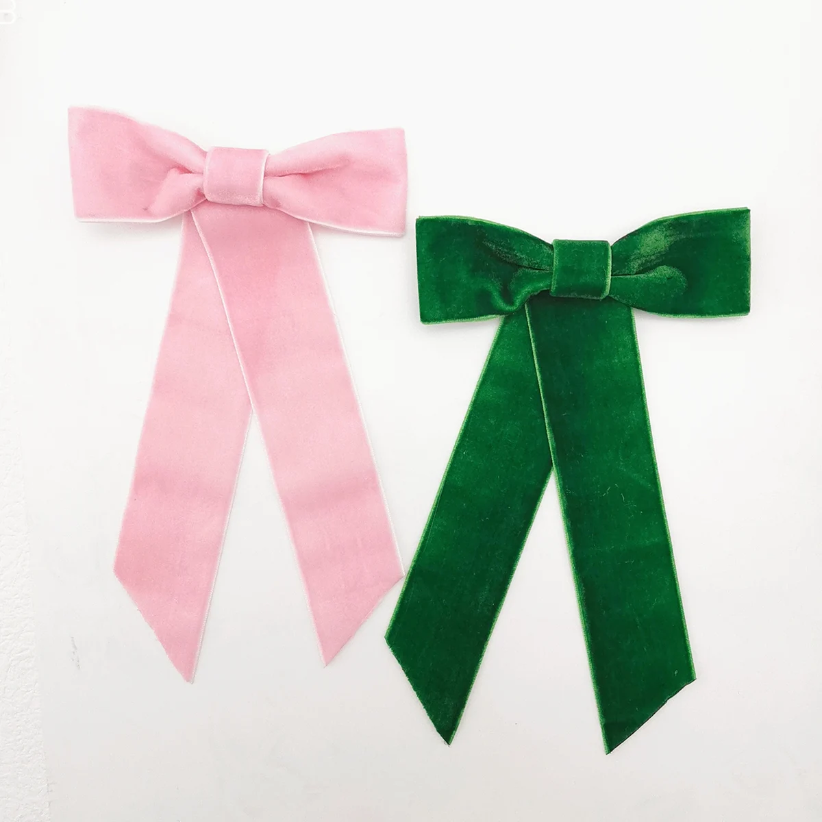 Lystrfac Vintage Velvet Ribbon Bow Barrette Hair Clips For Women Simple Hairpin Top Clip Ladies Hairgrips Hair Accessories