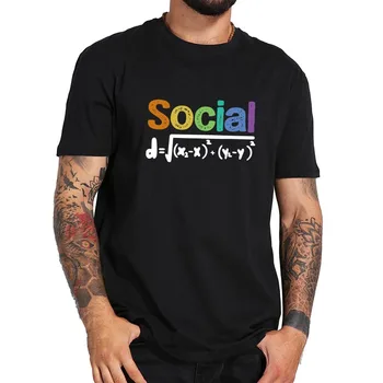 

Social Distance Formula Math Quarantine 2020 Funny T Shirt 100% Cotton Soft Comfort High Quality Basic Tee Tops