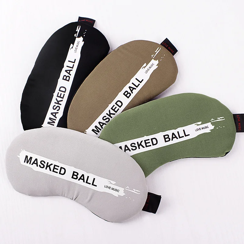 

Manufacturers Direct Selling New Style Hot Selling Simple English Lettered Shading Sleep Goggles Boxed Ice-hot Dual Purpose Whol