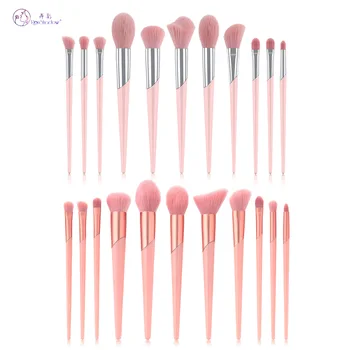 

11 Pink Hair Oblique Tube Makeup Brush Set Makeup Tools