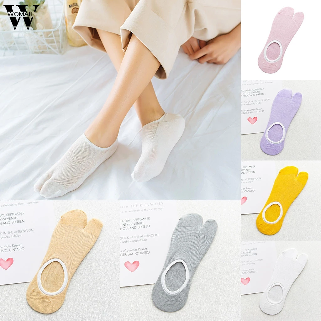 

Socks Bamboo Fiber Black White Toe Socks Two Finger Socks Men and Women Sandal Split Ninjia Summer Unisex Kimono Flip Flops D26