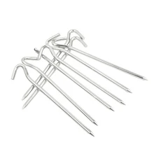 

1/10 Pcs 18cm Tent Stakes Pegs Aluminum Round Tent Stake Nails Solid Garden Stake Camping Tents Canopies Metal Hook Wholesale