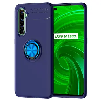 

50pcs/lot Case For OPPO Realme X50 Pro 5G Ultra Slim Magnetic Rotary Ring Stand Holder TPU Skin Cover For OPPO Realme X50 Pro 5G