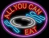 Custom All You Can Eat Glass Neon Light Sign Beer Bar