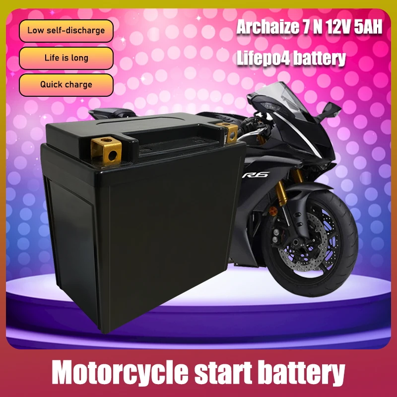 Литий-железо-фосфатный Аккумулятор для Мотоцикла BMW Suzuki Yamaha Halley 7N 12 В 5 Ач BMS |