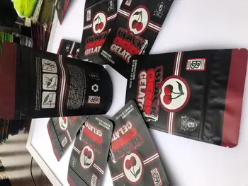 

Black Cherry Gelato Flower Bags 0.125oz Medicated Edibles Smell Proof Bags 500mg Mylar Bags Pink Rozay PlYiF