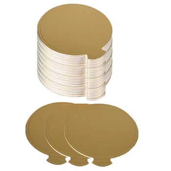 

300Pcs/Set gold Mousse Mat Bottom Foam Cake Base Boards Paper Board Round Dessert Tray Christmas Cake Decoration Tools