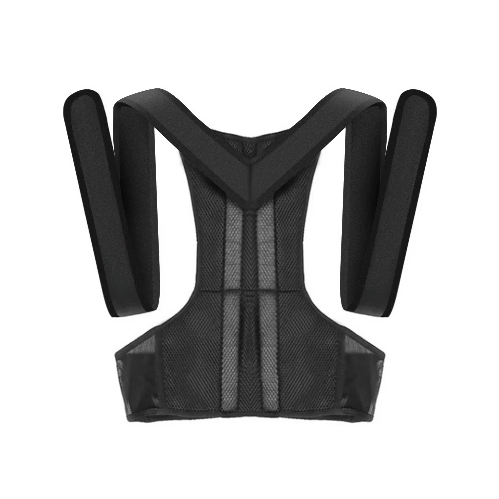 Unisex Black Posture Corrector Corset Beauty Adult Posture Corrector Belt Polyester Fiber Body Contouring Posture Corrector