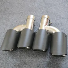 1 пара(левая+ правая) ''H'' Тип Dual Auto akrapovic выхлопная Насадка+ Углеродные выхлопные трубы универсальный глушитель