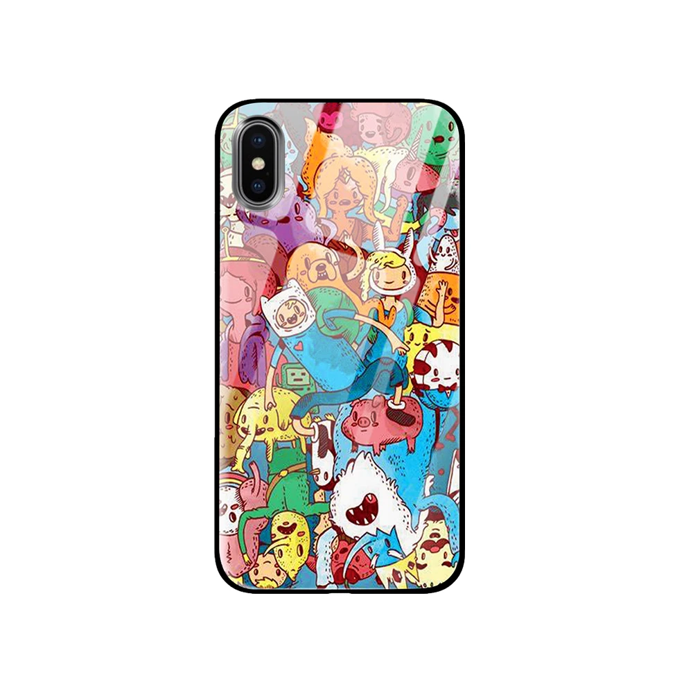 Чехлы для телефонов Adventure Time Skull Jake из закаленного стекла для iPhone 5 5S SE 6 6s 7 8 Plus X XS Max XR задняя крышка