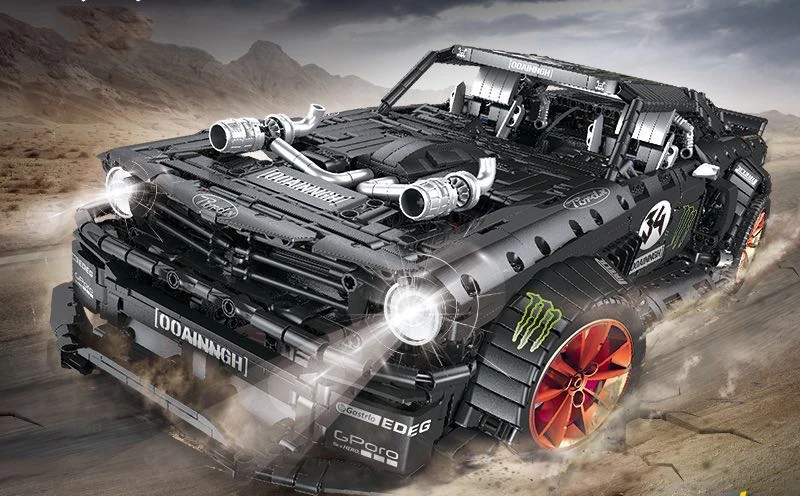 Ford Mustang Hoonicorn RTR V2 Technic Супер гоночный автомобиль модель строительные блоки кирпичи с светодиодные игрушки рождественские подарки