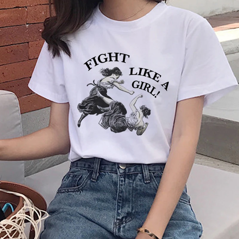 Женская футболка с графическим принтом «The Future Is Female Feminism», футболка с героями мультфильмов для девочек, футболки 90 s, новые феминистские Harajuku футболки
