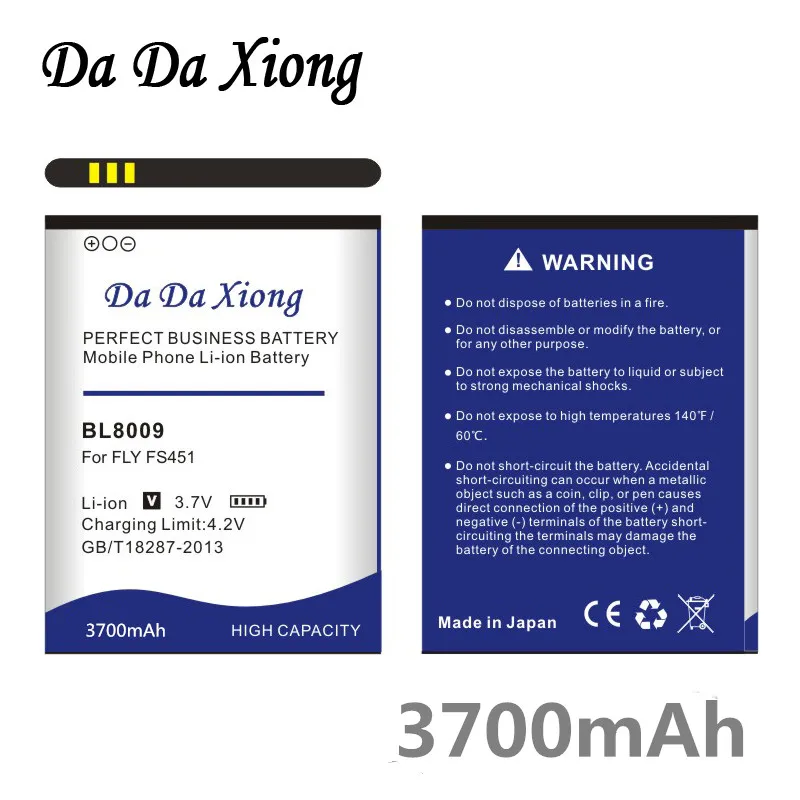Аккумулятор Da Xiong BL8009 Li Ion для Телефона Fly FS451 Nimbus 1 3700 мАч|battery for|battery for flyphone battery |