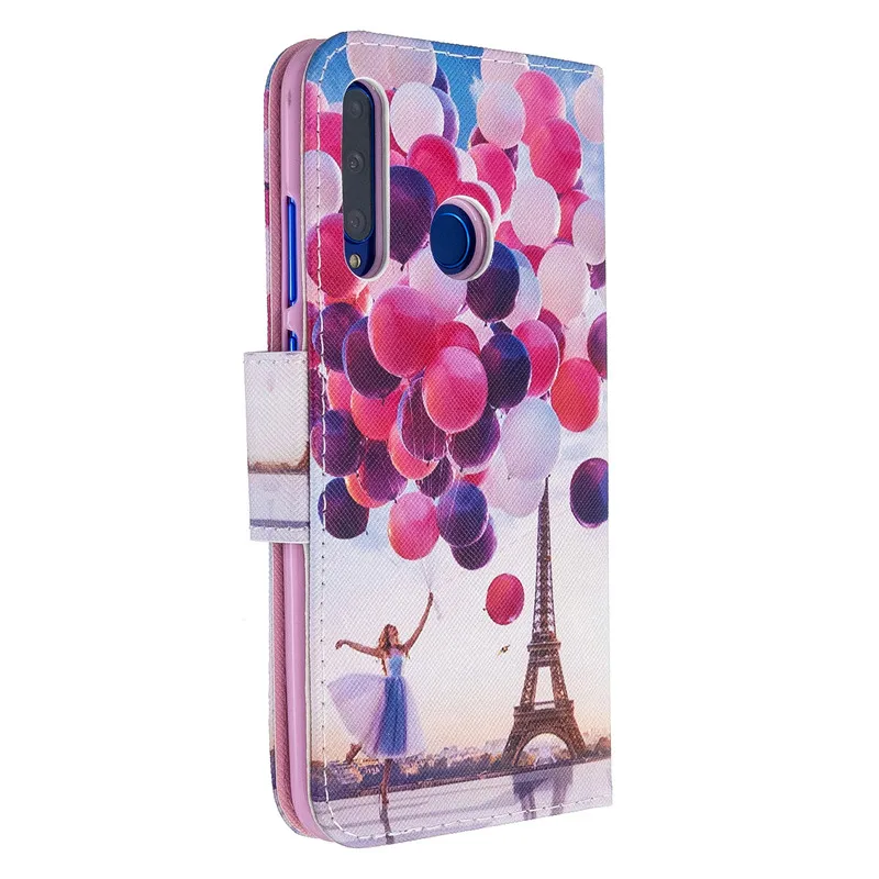 Модный раскрашенный кожаный чехол книжка для Huawei P Smart Z 2019 Honor 10 Lite 10i 9X 8A 8S 7A 7S