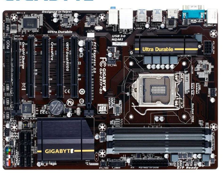 Оригинальная материнская плата DDR3 LGA 1150 32 ГБ GA-Z87P-D3 USB2.0 USB3.0 DVI HDMI настольные