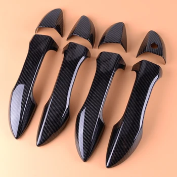 

DWCX 4pcs Car Styling ABS Carbon Fiber Glossy Side Door Handle Covers Trims Fit For Toyota Corolla 2014 2015 2016 2017 2018