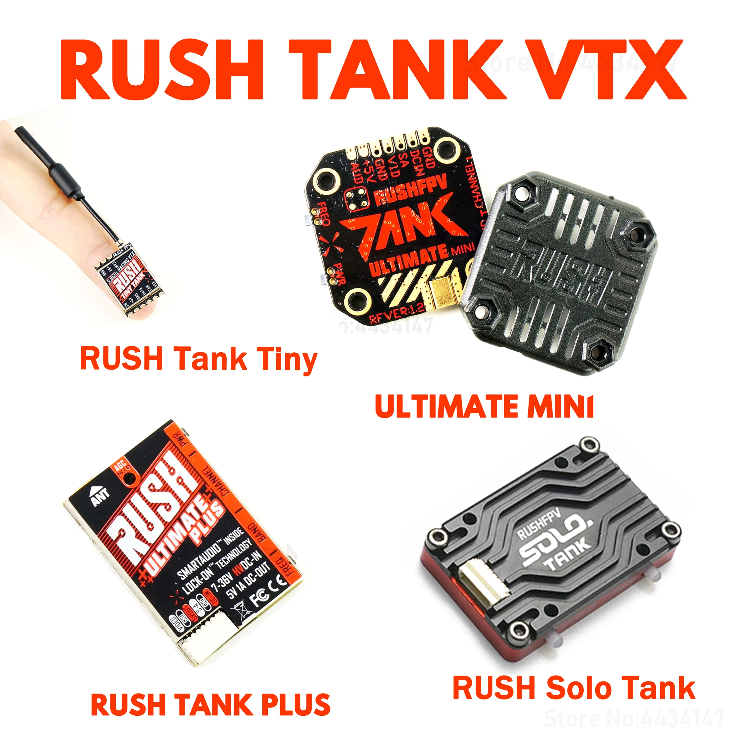Rush Tank Ultimate Mini/tank Plus/solo Vtx 5.8ghz 48ch 2-8s 800mw Video ...