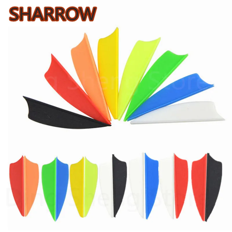 

99Pcs/Lot 1.75" Archery Arrow Feather Rubber Vanes Shield Fletching Fletche Arrow DIY Tools For Bow Outdoor Shooting Accessories