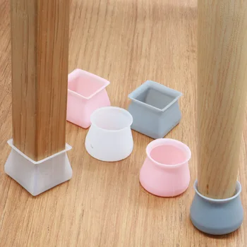

4pcs/set PVC table chair leg silicone cap Non-slip Furniture Foot Cover Floor Protectors anti vibration rubber feet pads Bottom