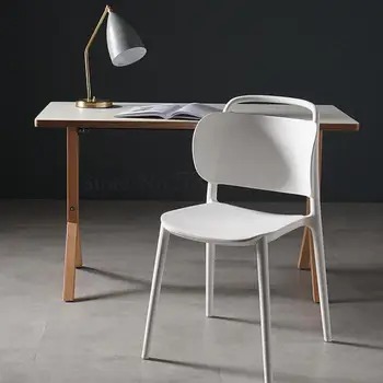 

Nordic Net Red Ins Dining Chair Back Home Plastic Stool Simple Modern Stackable Milk Tea Shop Outdoor Chair