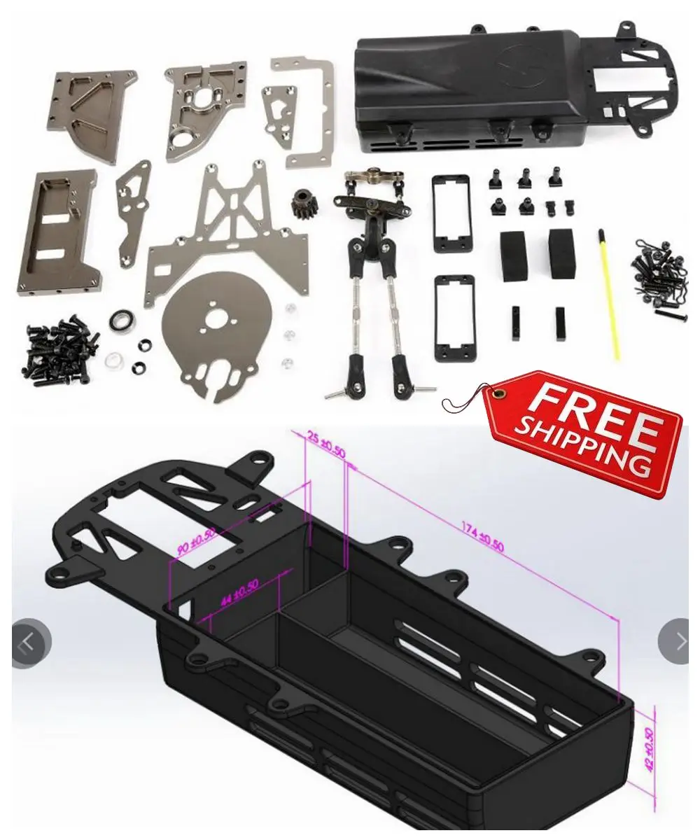 CNC gasoline engine drive to electric drive conversion kit for ROVAN KM ROFUN HPI BAJA 5B 5T 5SC