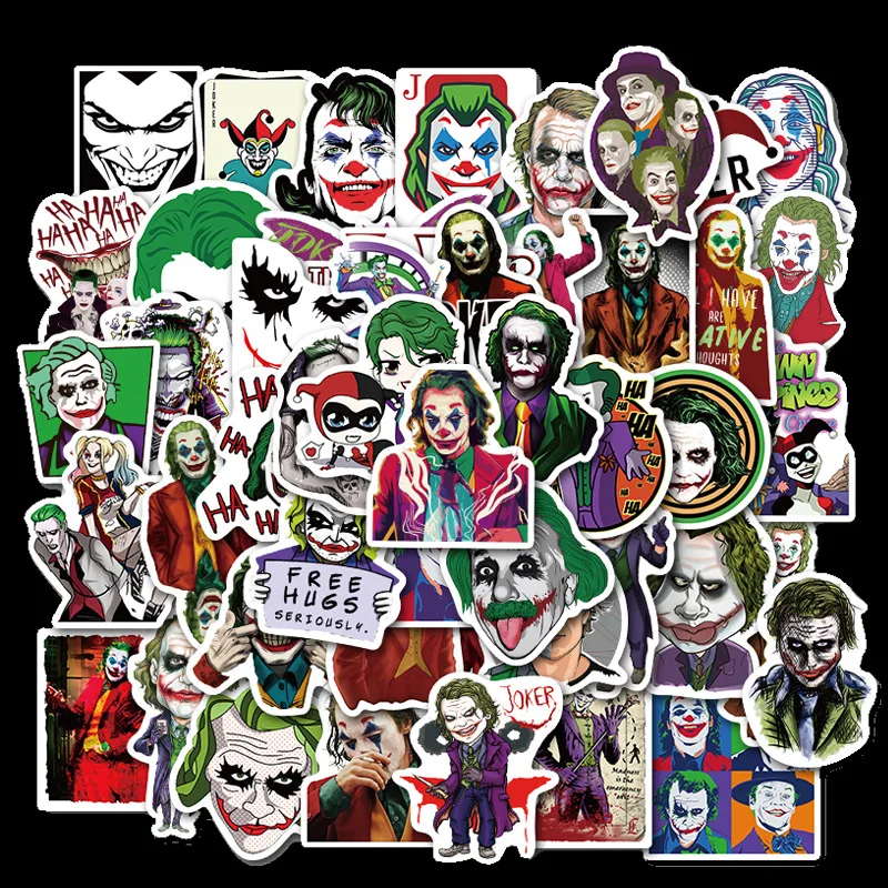50 pcs/pack New Movie Clown The Joker PVC Decorative Stickers Scrapbooking Stick Label Diary Stationery Album | Канцтовары для