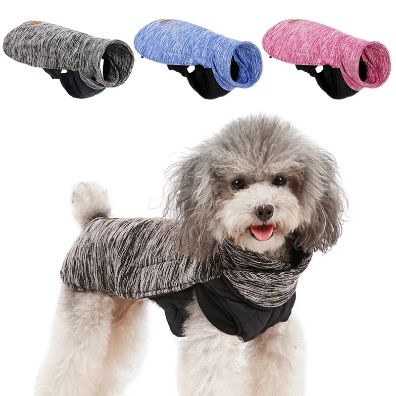 

Double-sided Dog Clothes Winter Pet Jacket Cotton Warm Vest Dogs Puppy Coat French Bulldog Clothing Cat Suit For Outdoor Walking