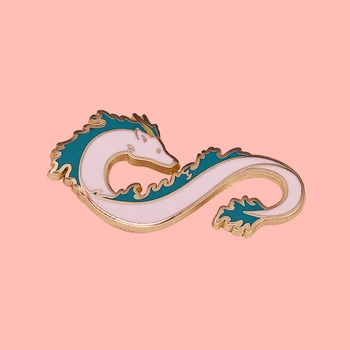 

Nigihayami Kohakunushi Dragon Enamel Brooch Pins Badge Lapel Pins Alloy Metal Fashion Jewelry Accessories Gifts