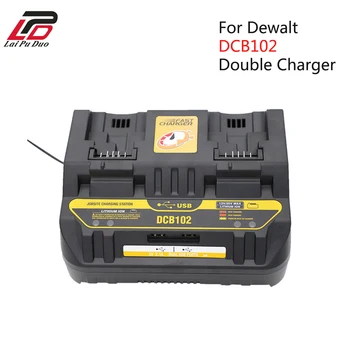 

For Dewalt Tool Battery DCB102 Li-ion Battery Double Charger USB Out 10.8V 12V 14.4V 18V 20V DCB101 DCB200 DCB140 DCB105 DCB200