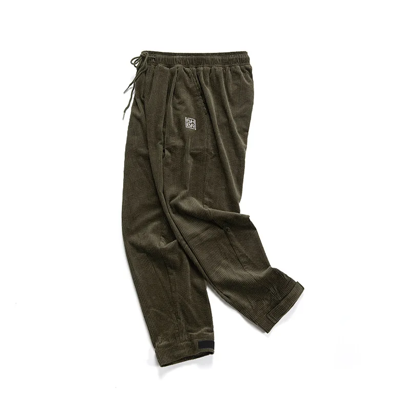 

Wu Air Spring Wide-Leg Corduroy Pants Men's Korean-style Trend Loose-Fit New Style Online Celebrity Versatile INS Casual Pants F
