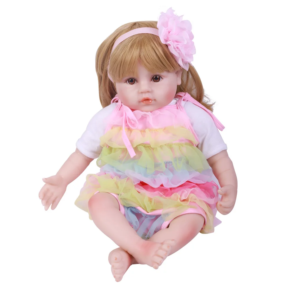Pickwoo 55 см 48 см bebes кукла-реборн для маленькой девочки кукла из мягкого силикона и хлопка Boneca reborn Brinquedo подарок на день детей игрушки plamate