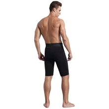 Новинка! Мужские спортивные шорты до колена, эластичные шорты для бега, мужские спортивные штаны для похудения, фитнеса