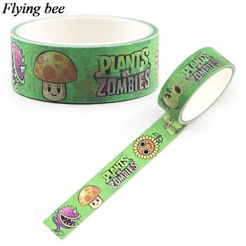 

20pcs/lot Flyingbee 15mmX5m Paper Washi Tape Adhesive Tape DIY Scrapbooking Sticker Label Masking Tape X0598