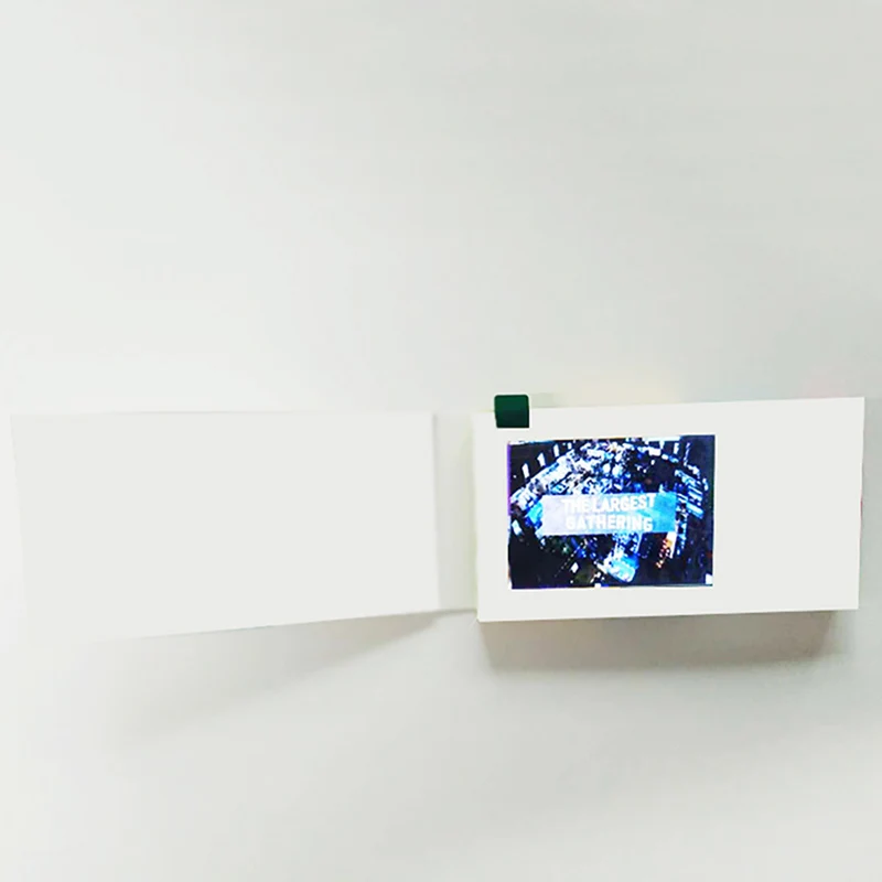 Custom 2.4 Inch Blank Paper Lcd Promotional Video Business Greeting Card Digital Brochure |