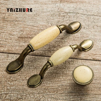 Antique Bronze Door Handles Noble Drawer Pulls Vintage Kitchen Cabinet Handles and Knobs Retro Furniture Handles Hardware